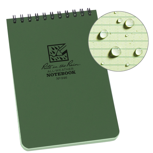 Pocket Top-Spiral Notebook, Soft Cover, Green, 100 Pages, 4" W x 6" L Ottawa Fastener Supply