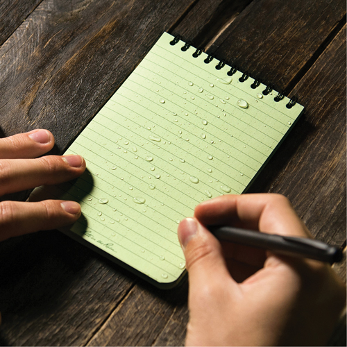 Pocket Top-Spiral Notebook, Soft Cover, Green, 100 Pages, 4" W x 6" L Ottawa Fastener Supply