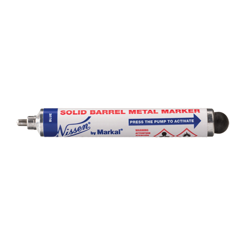 Solid Barrel Metal Marker, Blue, Marker Ottawa Fastener Supply