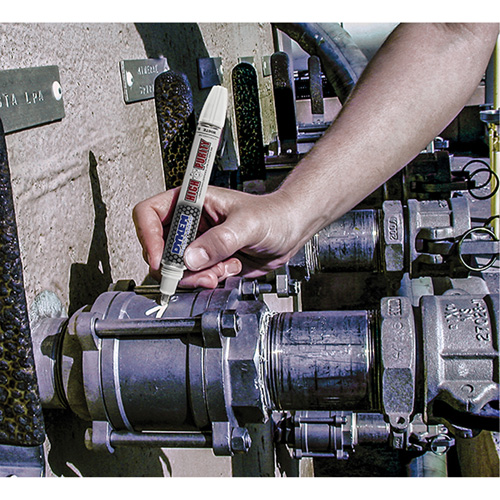 Felt Tip Paint Marker, Liquid, White Ottawa Fastener Supply