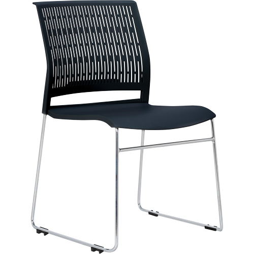 Activ Series Stacking Chairs, Polypropylene, 32-3/8" High, 275 lbs. Capacity, Black Ottawa Fastener Supply