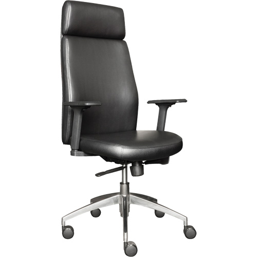 Activ Series High Back Executive Chair, Polyurethane/Vinyl, Black, 275 lbs. Capacity Ottawa Fastener Supply