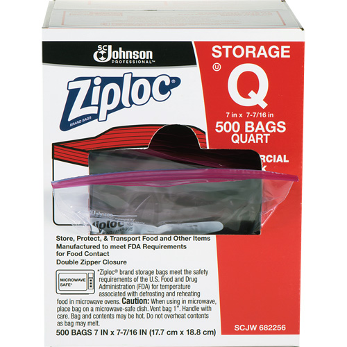 Sacs d'entreposage alimentaire &agrave; double fermeture &agrave; glissi&egrave;re de Ziploc Ottawa Fastener Supply