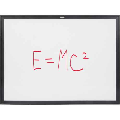Black MDF Frame Whiteboard, Dry-Erase/Magnetic, 48" W x 36" H Ottawa Fastener Supply