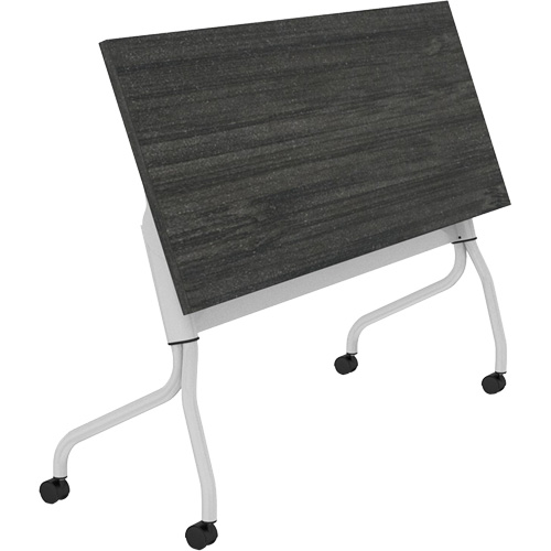 Newland Flip-Top Training Table, 24" L x 60" W x 29-1/2" H, Dark Brown Ottawa Fastener Supply