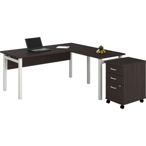Newland "L" Shaped Desk with Pedestal Ottawa Fastener Supply