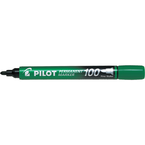 Series 100 Permanent Marker, Bullet, Green Ottawa Fastener Supply