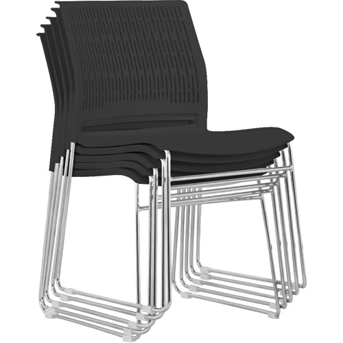 Chaises empilables, Polypropyl&egrave;ne, Hauteur 32-3/8", Capacit&eacute; 250 lb, Noir Ottawa Fastener Supply