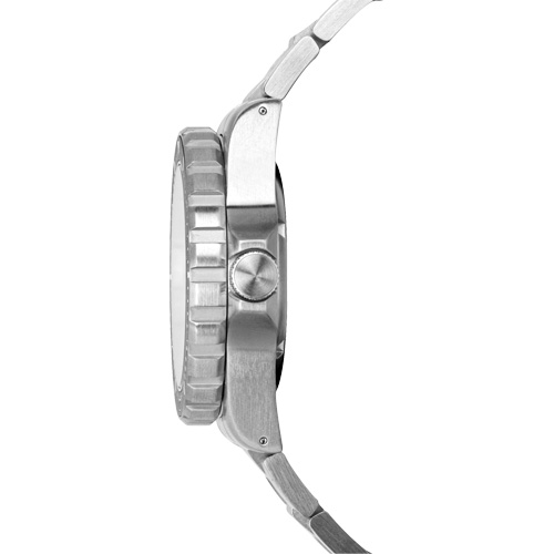 Grande montre automatique de plong&eacute;e avec feuille d'&eacute;rable gris et bracelet en acier inoxydable, Num&eacute;rique, &agrave; piles, 41 mm, Argent Ottawa Fastener Supply