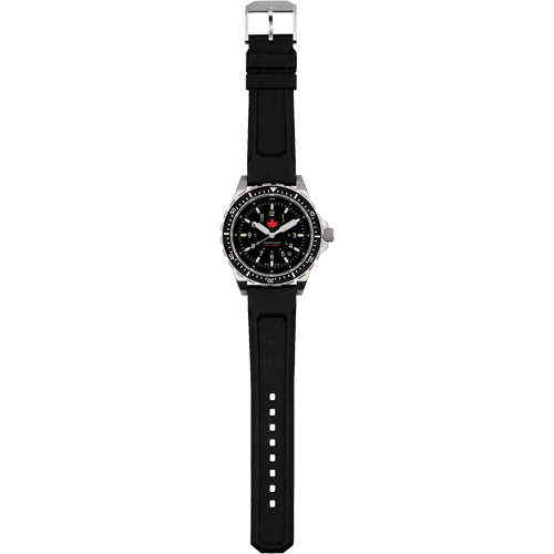 Red Maple Jumbo Diver's Quartz Watch, Digital, Battery Operated, 46 mm, Black Ottawa Fastener Supply