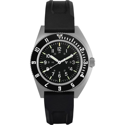 Montre Steel Navigator sur ensemble bracelet en caoutchouc noir de trois morceaux, Num&eacute;rique, &agrave; piles, 41 mm, Noir Ottawa Fastener Supply
