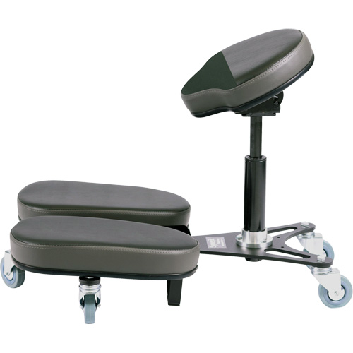 STAG4 Adjustable Kneeling Chair, Vinyl, Black/Grey Ottawa Fastener Supply