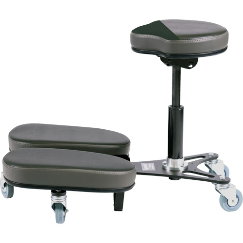 STAG4 Adjustable Kneeling Chair, Vinyl, Black/Grey Ottawa Fastener Supply
