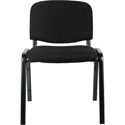 Stacking Chairs, Fabric, 32" High, 250 lbs. Capacity, Black Ottawa Fastener Supply