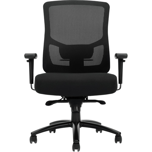 Chaise &agrave; dossier haut avec m&eacute;canisme &agrave; basculement synchronis&eacute; robuste Raven 400, Mailles, Noir, Capacit&eacute; 400 lb Ottawa Fastener Supply