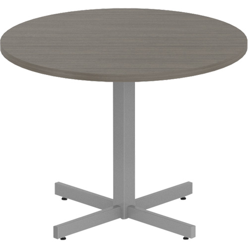 Table ronde &agrave; hauteur r&eacute;glable Newland, 36" lo x 36" la x 29" h, Dessus de 1", Stratifi&eacute;, Brun Ottawa Fastener Supply