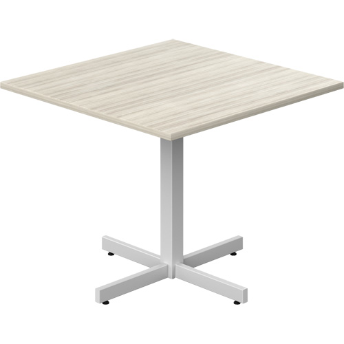 Table carr&eacute;e &agrave; hauteur r&eacute;glable Newland, 36" lo x 36" la x 29" h, Dessus de 1", Stratifi&eacute;, Havane Ottawa Fastener Supply