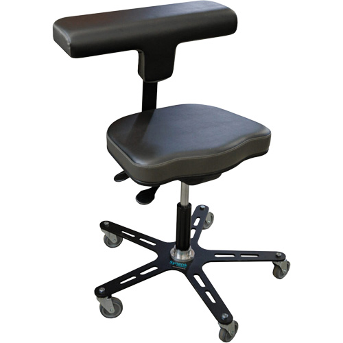 Chaise ergonomique industrielle VEGA-T, Mobile, Ajustable, Vinyle Si&egrave;ge, Noir Ottawa Fastener Supply