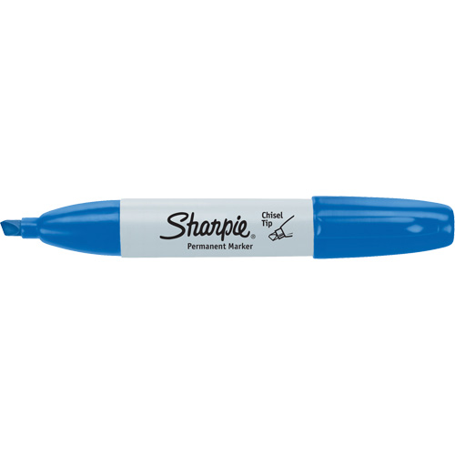 Permanent Marker, Chisel, Blue Ottawa Fastener Supply
