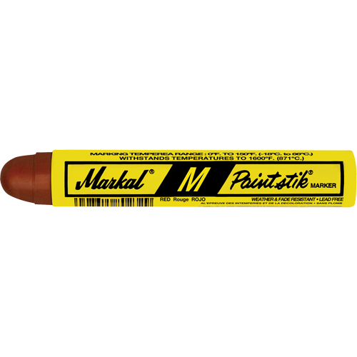 M Paintstik&reg; Paint Marker for Heat Treating, Solid Stick, Red Ottawa Fastener Supply