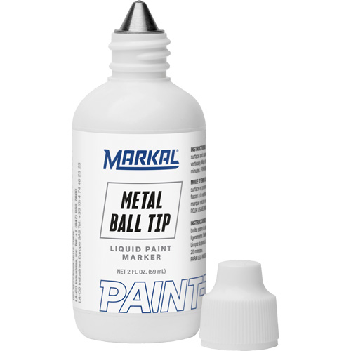 Paint-Riter&reg; Metal Ball Tip, Liquid, White Ottawa Fastener Supply