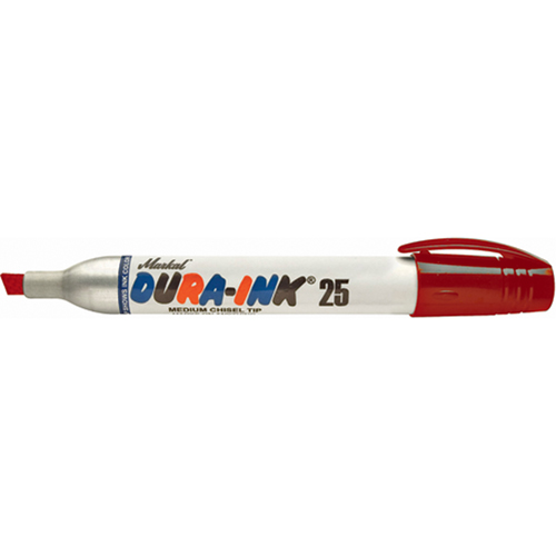 Dura-Ink&reg; Markers - #25 Felt-Tip, Chisel, Red Ottawa Fastener Supply