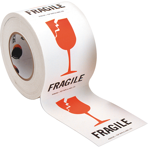&eacute;tiquettes pour traitement sp&eacute;cial Fragile, 6" lo x 4" la, Rouge/blanc Ottawa Fastener Supply