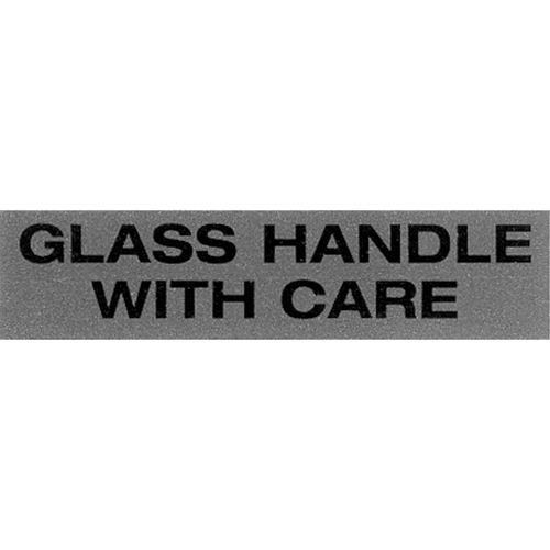 "Glass Handle with Care" Special Handling Labels, 5" L x 2" W, Black on Red Ottawa Fastener Supply