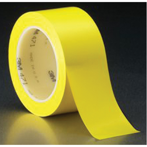 471 Vinyl Tape, 50.8 mm (2") W x 32.9 m (108') L, 5.3 mils, Yellow Ottawa Fastener Supply