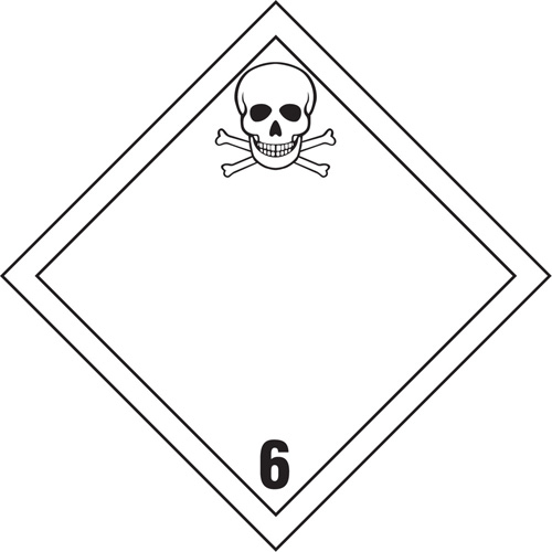 TDG Shipping Labels, Class 6.1, Toxic Substances, Vinyl Ottawa Fastener Supply