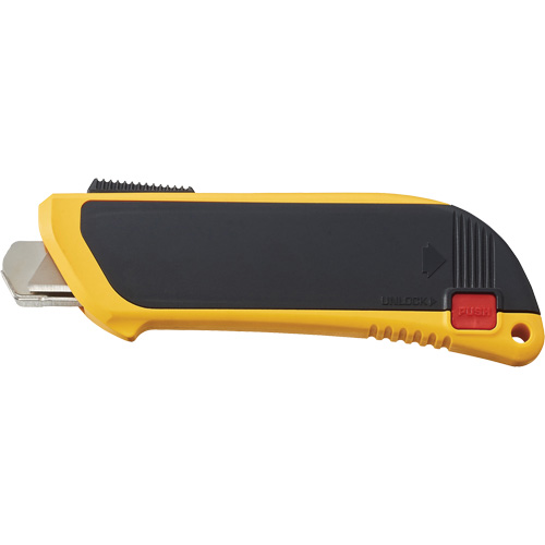 Automatic Self-Retracting Safety Knife with Guard, 10 mm, Carbon Steel, Heavy-Duty, Plastic Handle Ottawa Fastener Supply