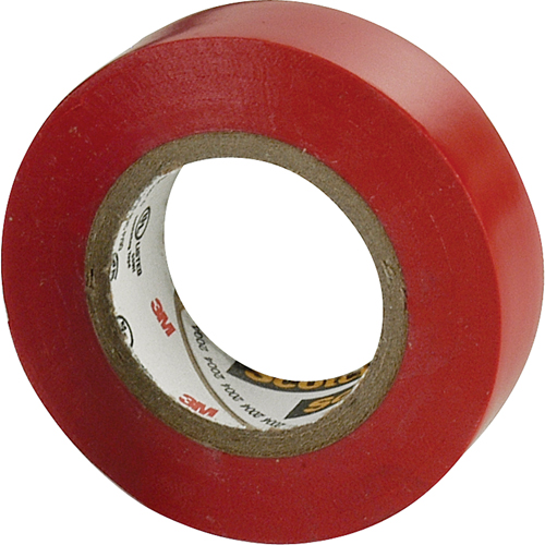 Scotch&reg; 35 Colour Coded Tape, 12.7 mm (1/2") x 6.1 m (20'), Red, 7 mils Ottawa Fastener Supply