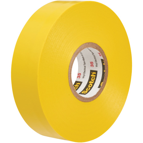 Rubans en vinyle pour codage en couleurs 35 Scotch, 12,7 mm (1/2") x 6,1 m (20'), Jaune, 7 mils Ottawa Fastener Supply