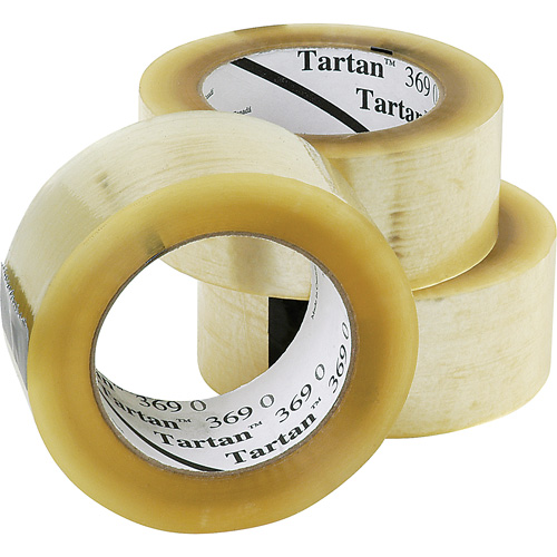 Tartan 369 Box Sealing Tape, Acrylic Adhesive, 1.6 mils, 48 mm (1-22/25") x 132 m (432') Ottawa Fastener Supply