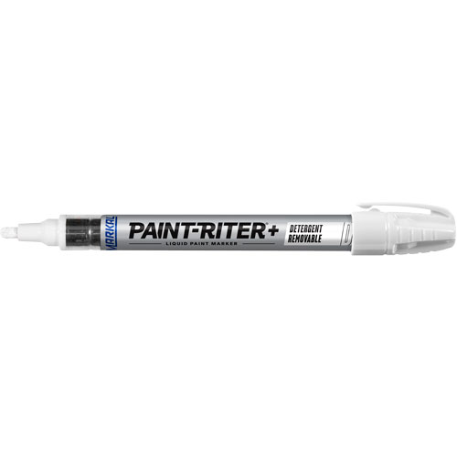 Paint-Riter&reg;+ Detergent Removable Paint Marker, Liquid, White Ottawa Fastener Supply