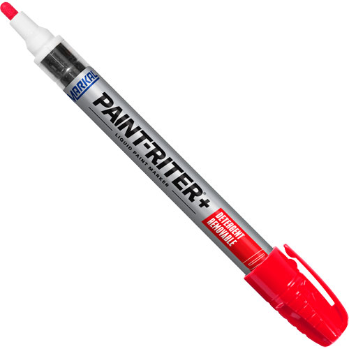 Paint-Riter&reg;+ Detergent Removable Paint Marker, Liquid, Red Ottawa Fastener Supply