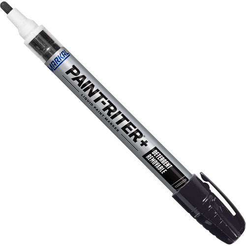 Paint-Riter&reg;+ Detergent Removable Paint Marker, Liquid, Black Ottawa Fastener Supply