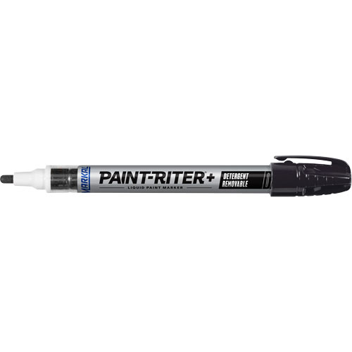 Paint-Riter&reg;+ Detergent Removable Paint Marker, Liquid, Black Ottawa Fastener Supply
