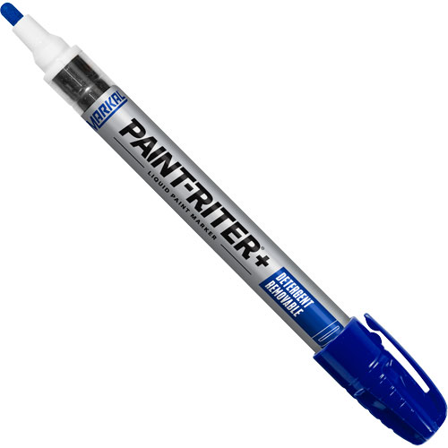 Paint-Riter&reg;+ Detergent Removable Paint Marker, Liquid, Blue Ottawa Fastener Supply