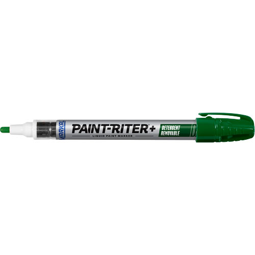 Paint-Riter&reg;+ Detergent Removable Paint Marker, Liquid, Green Ottawa Fastener Supply