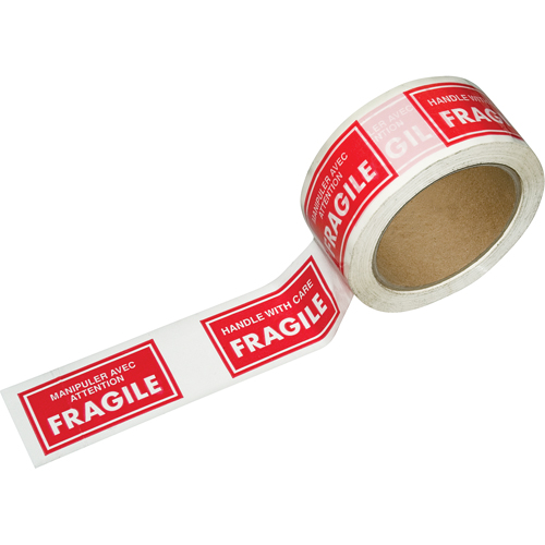 Pre-Printed Message Tapes, 1-7/8" W, White on Red Ottawa Fastener Supply