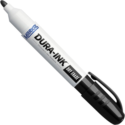 Dura-Ink&reg; Dry Erase Ink Markers, Black, Bullet Tip Ottawa Fastener Supply