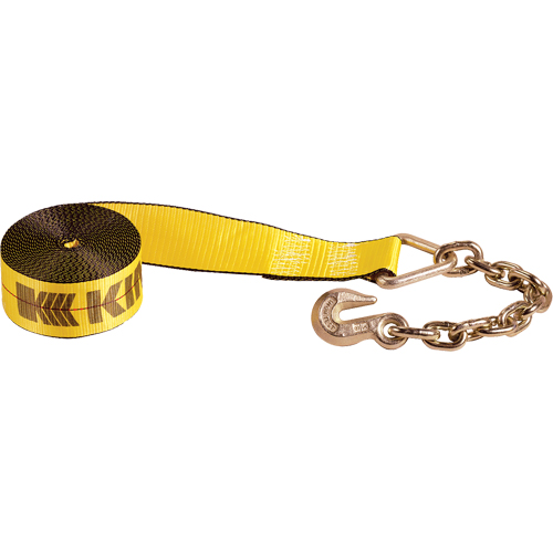 Winch Straps, Chain Anchor, 3" W x 30' L, 5400 lbs. (2450 kg) Working Load Limit Ottawa Fastener Supply