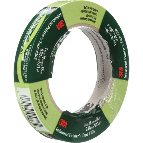 Industrial Painter's Tape 205, 18 mm (3/4") x 55 m (180'), Green Ottawa Fastener Supply