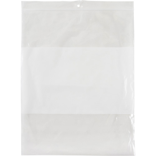 White Block Poly Bags, Reclosable, 10" x 8", 2 mils Ottawa Fastener Supply