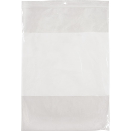 Sacs en poly avec espace inscriptible blanc, Refermable, 12" x 9", 2 mils Ottawa Fastener Supply