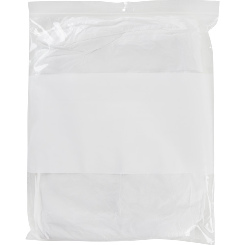 Sacs en poly avec espace inscriptible blanc, Refermable, 15" x 12", 2 mils Ottawa Fastener Supply