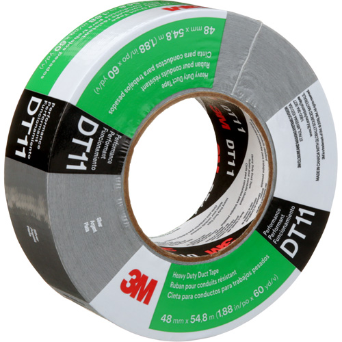DT11 Heavy-Duty Duct Tape, 11 mils, Silver, 48 mm (2") x 55 m (180') Ottawa Fastener Supply