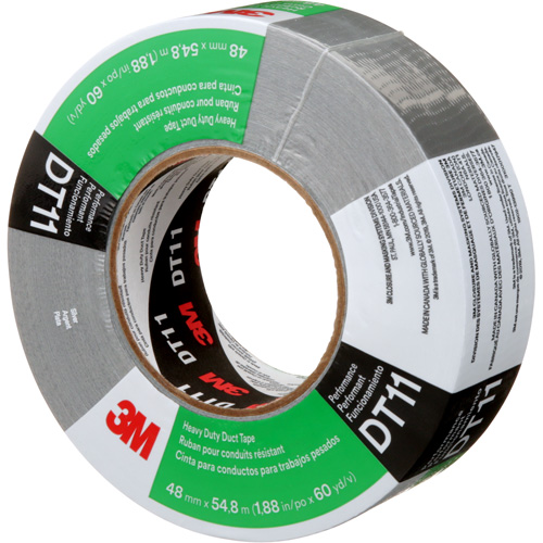 DT11 Heavy-Duty Duct Tape, 11 mils, Silver, 48 mm (2") x 55 m (180') Ottawa Fastener Supply