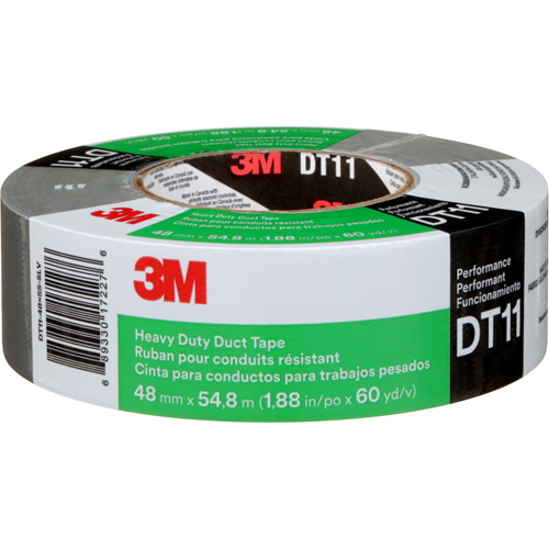DT11 Heavy-Duty Duct Tape, 11 mils, Silver, 48 mm (2") x 55 m (180') Ottawa Fastener Supply